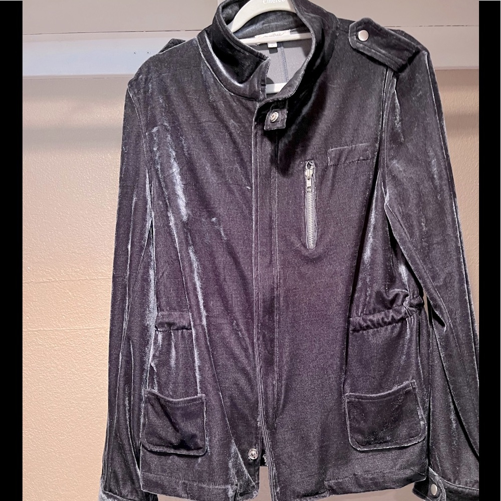 Velvet Jacket with tie string waist. New no tags